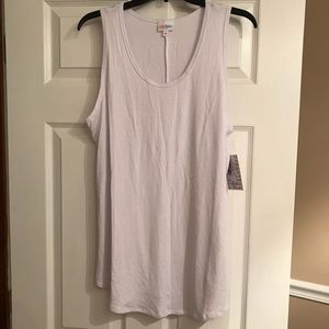 Lularoe white tank top XL